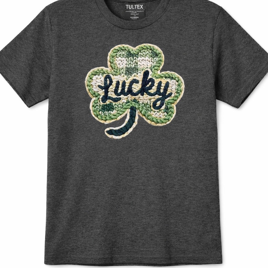 Lucky Knit Graphic Tee or Sweatshirt