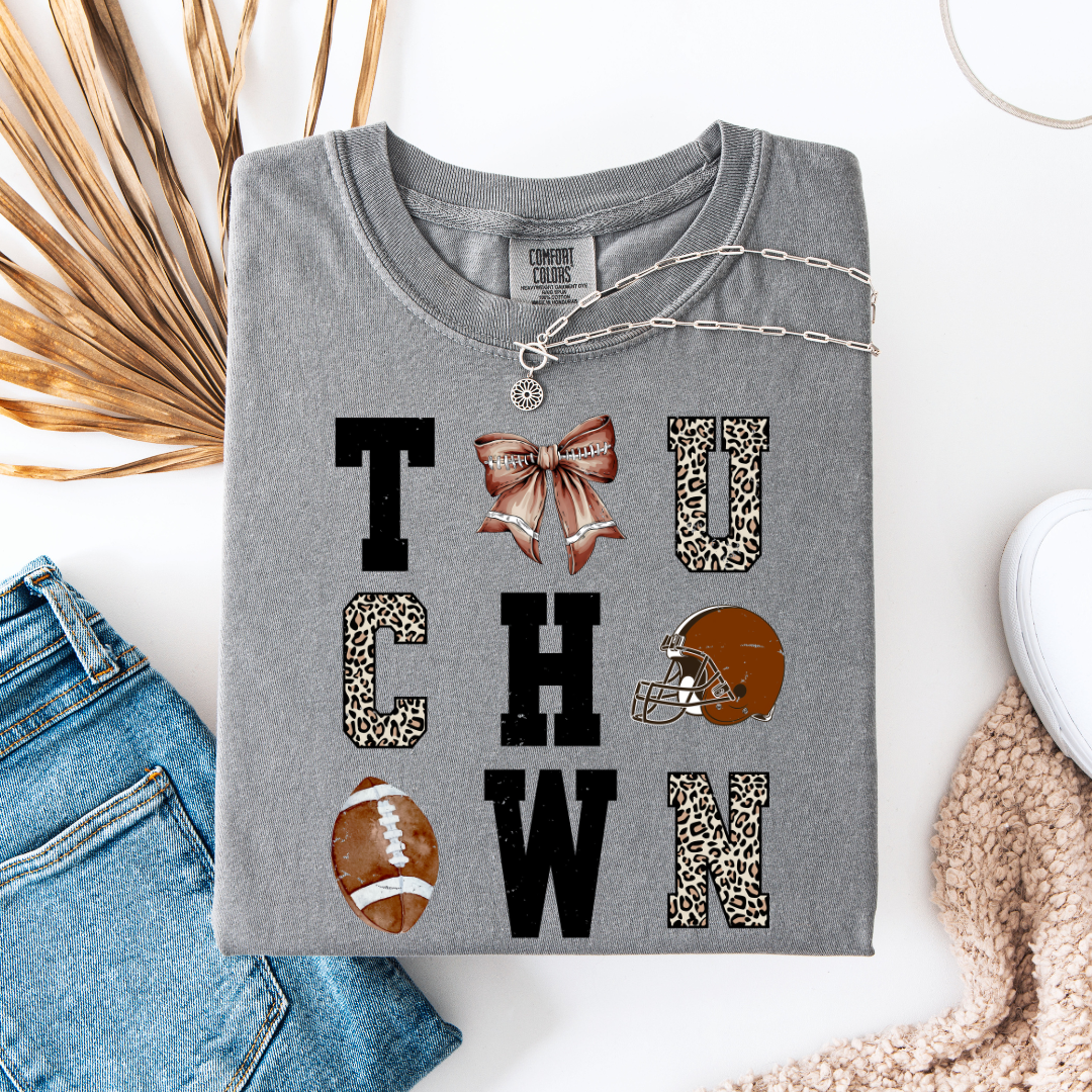 Block Leopard Touchdown Graphic Tee