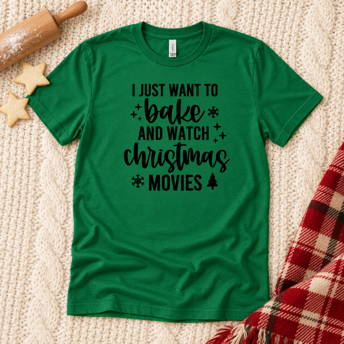 Bake and Watch Christmas Movies Tee
