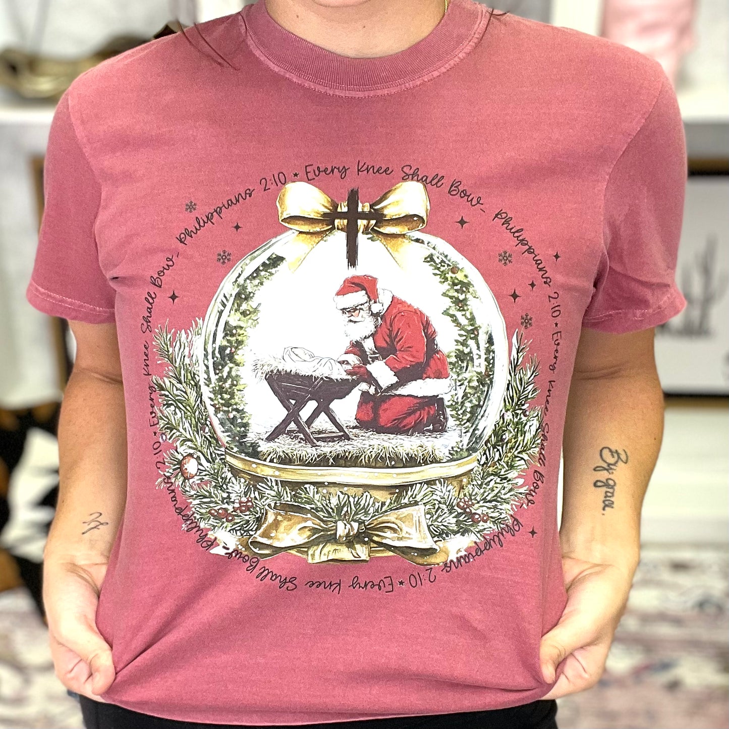 Baby Jesus & Santa Graphic Tee D-1070