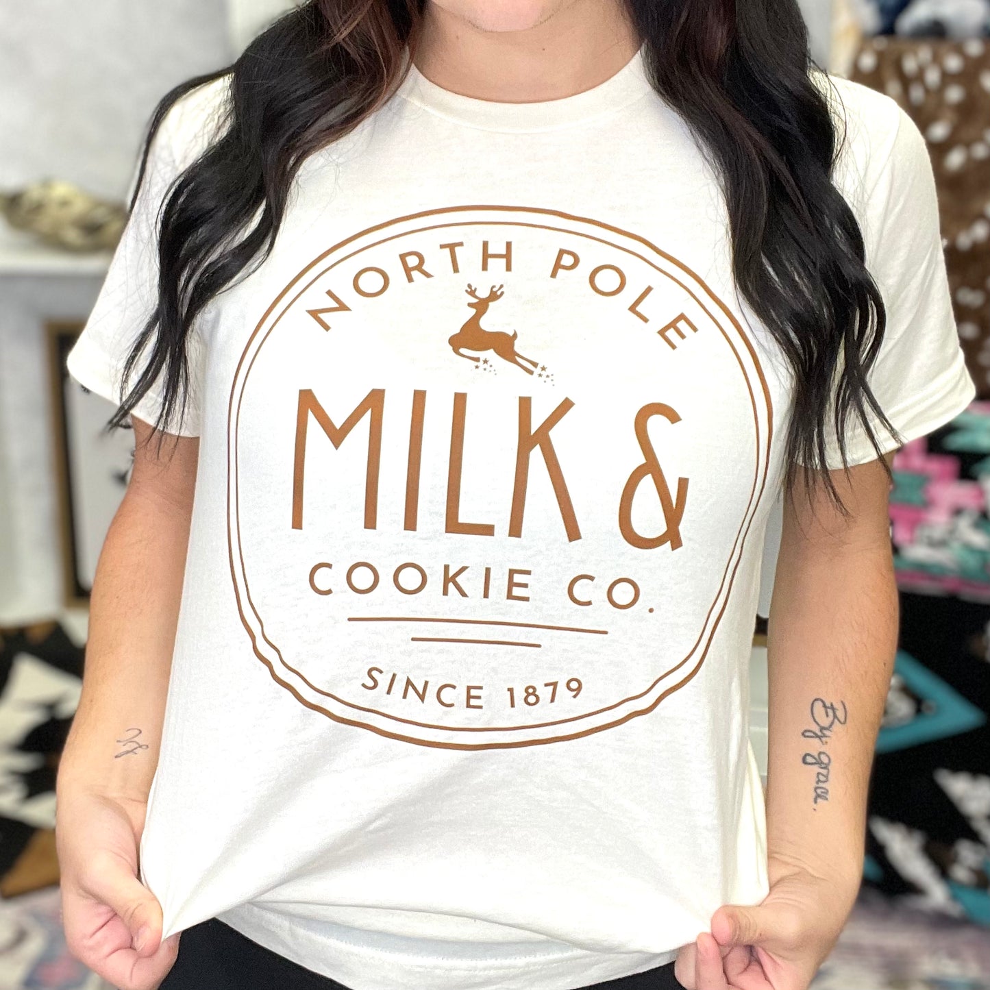 North Pole Milk & Cookies Graphic Tee