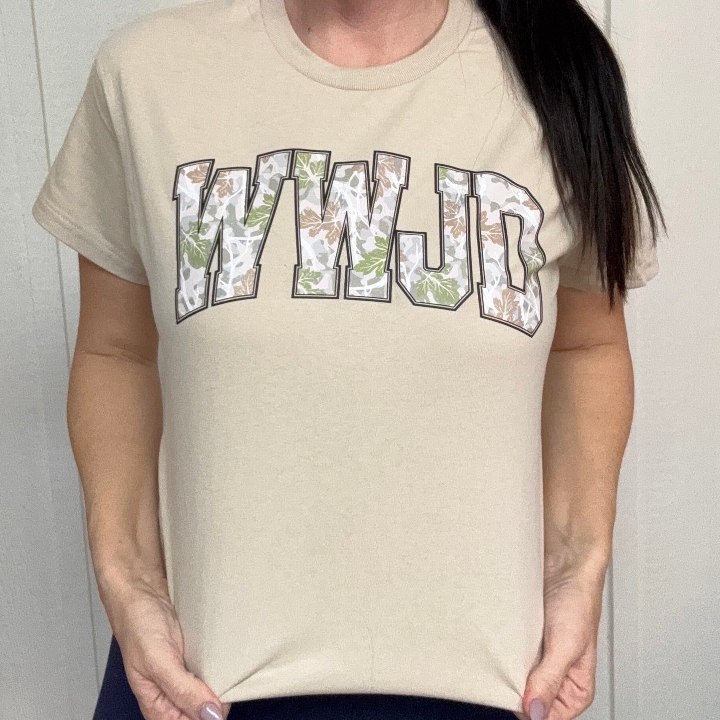 Camo WWJD Graphic Tee