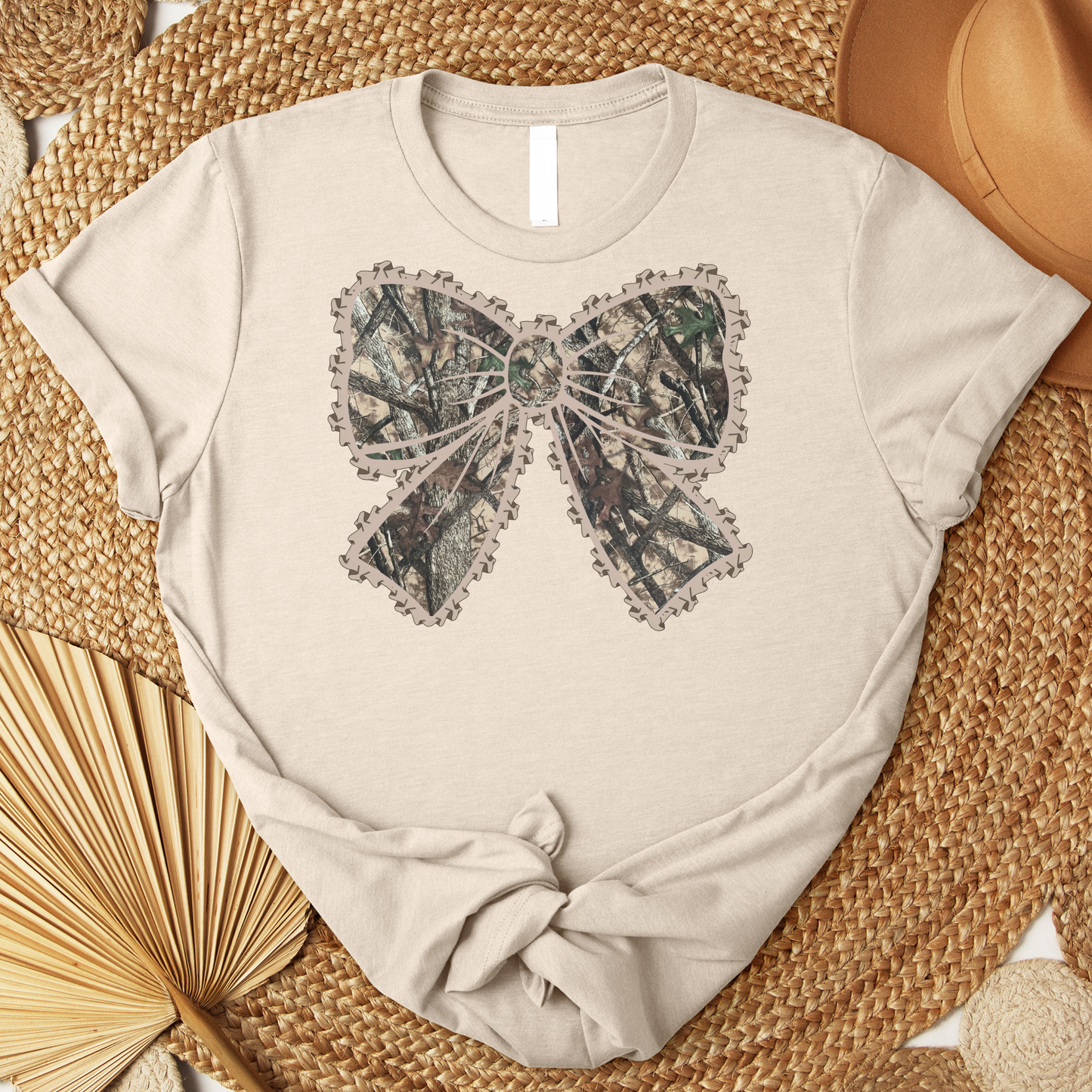 Soft Girl Camo Bow Graphic Tee