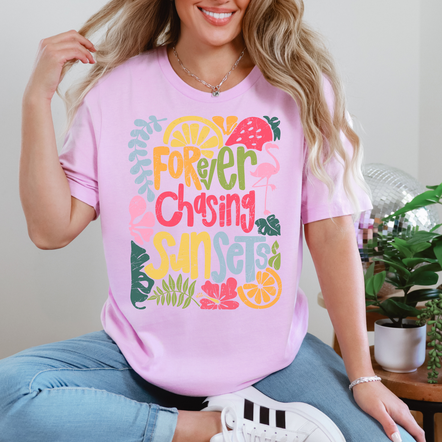 Forever Chasing Sunsets Boho Tee