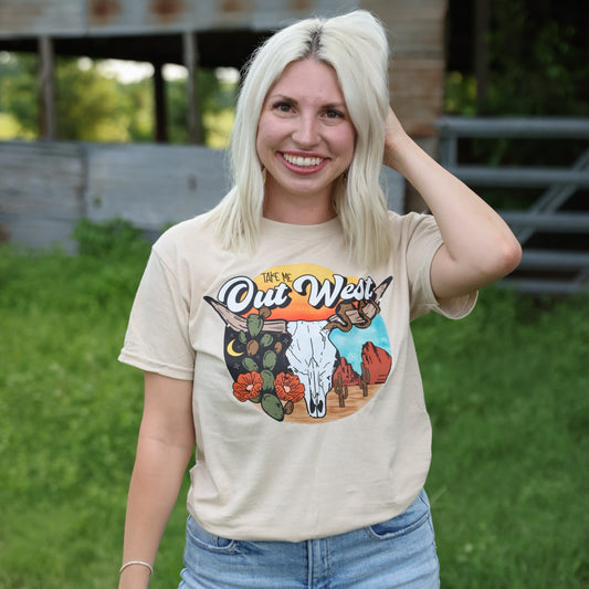 Take Me Out West Graphic Tee D-1102