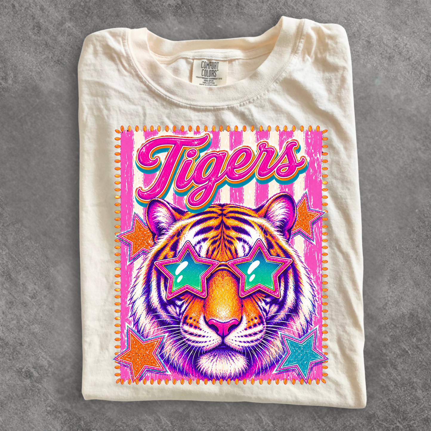 Groovy Tigers Mascot Tee