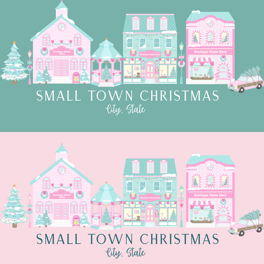 Small Town Christmas Custom Graphic Tee #26186