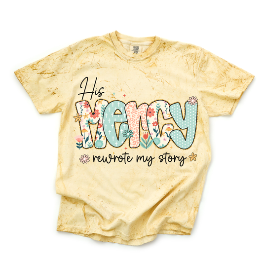 His Mercy Graphic Tee Colorblast D-1030