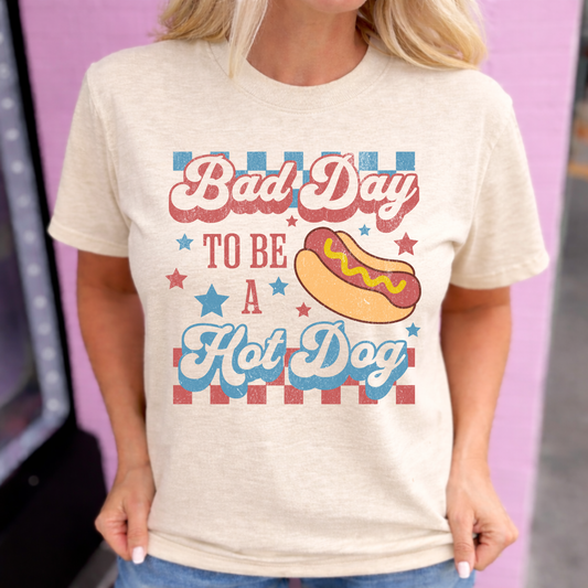 Bad Day To Be A Hotdog Tee D-1223