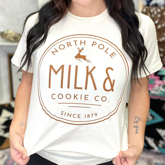 North Pole Milk & Cookies Graphic Tee