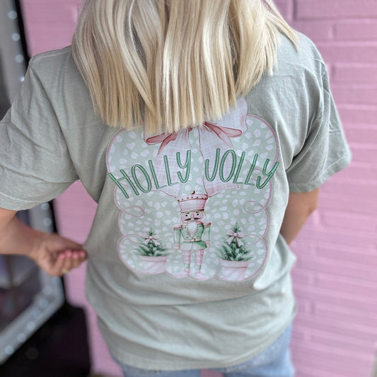 Holly Jolly Nutcracker Pocket Graphic Tee