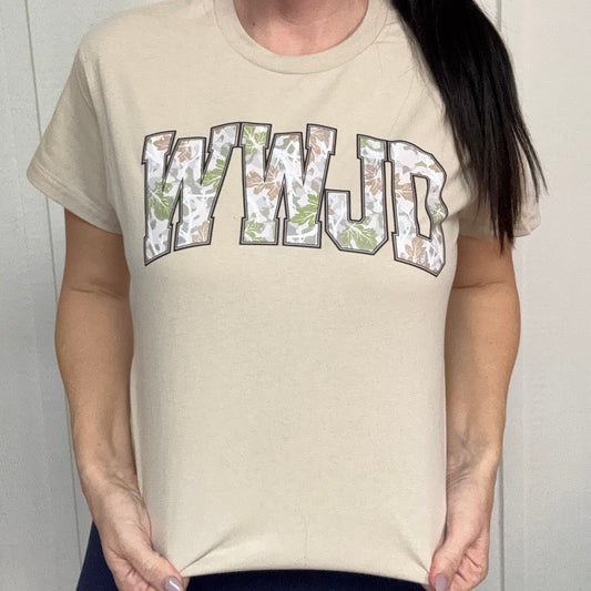 Camo WWJD Graphic Tee