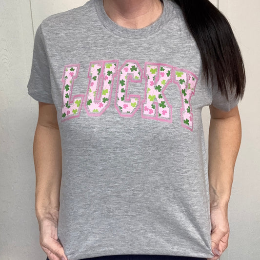 Lucky Pink Graphic Tee or Sweatshirt