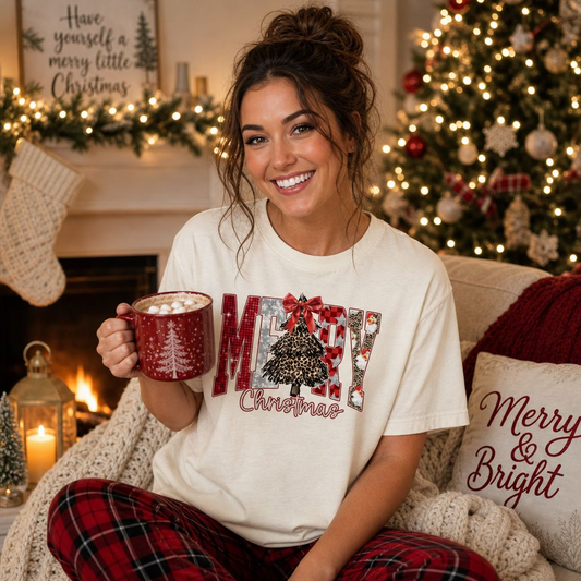 Merry Christmas Leopard Tree #26197