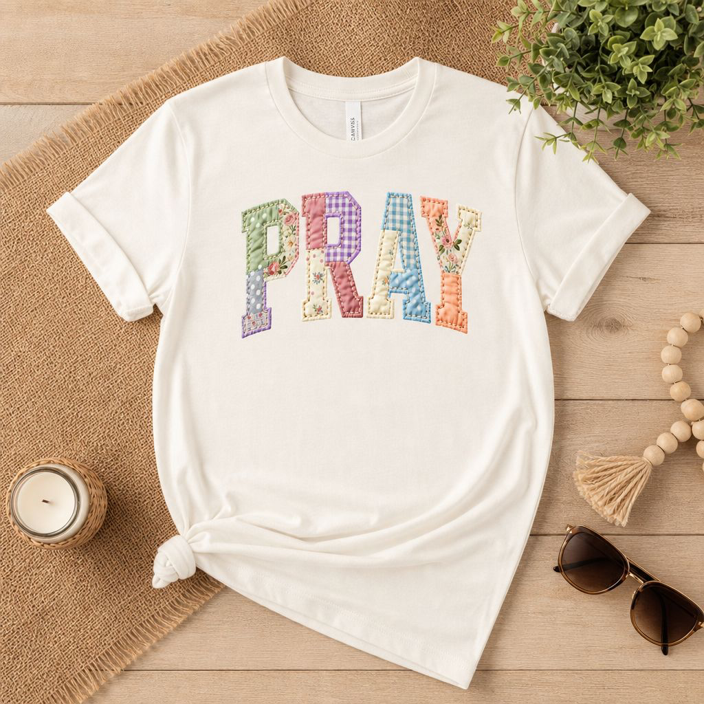 Patchwork Pray Graphic Tee