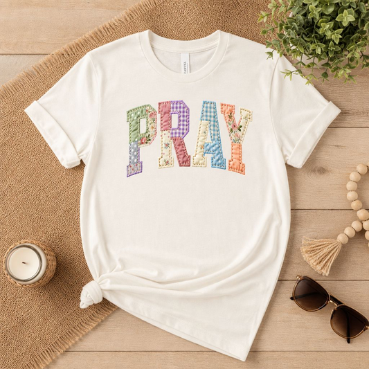 Patchwork Pray Graphic Tee