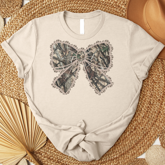 Soft Girl Camo Bow Graphic Tee