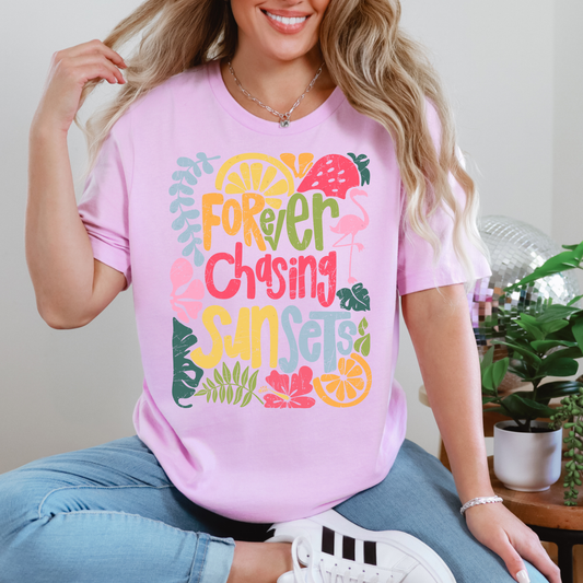 Forever Chasing Sunsets Boho Tee