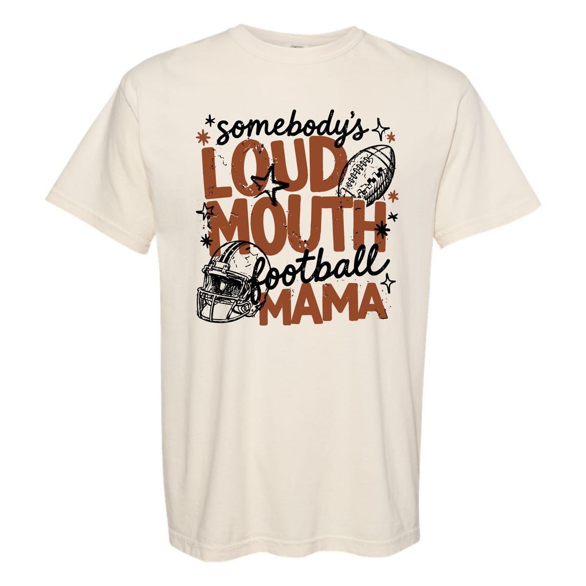 Custom Loud Mouth Football Mama Tee