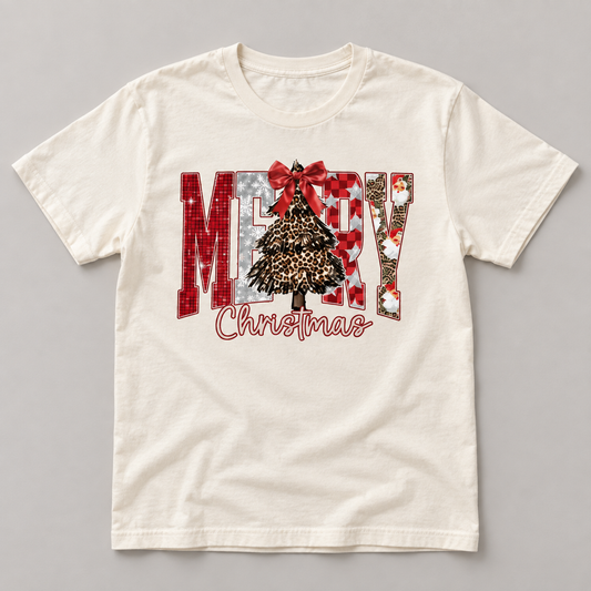 Merry Christmas Leopard Tree #26197