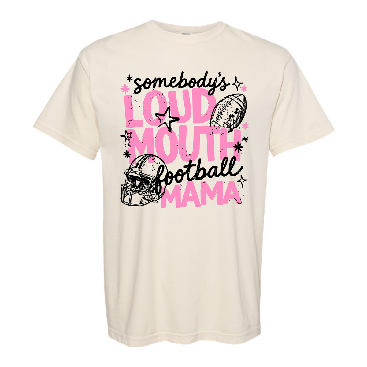 Custom Loud Mouth Football Mama Tee
