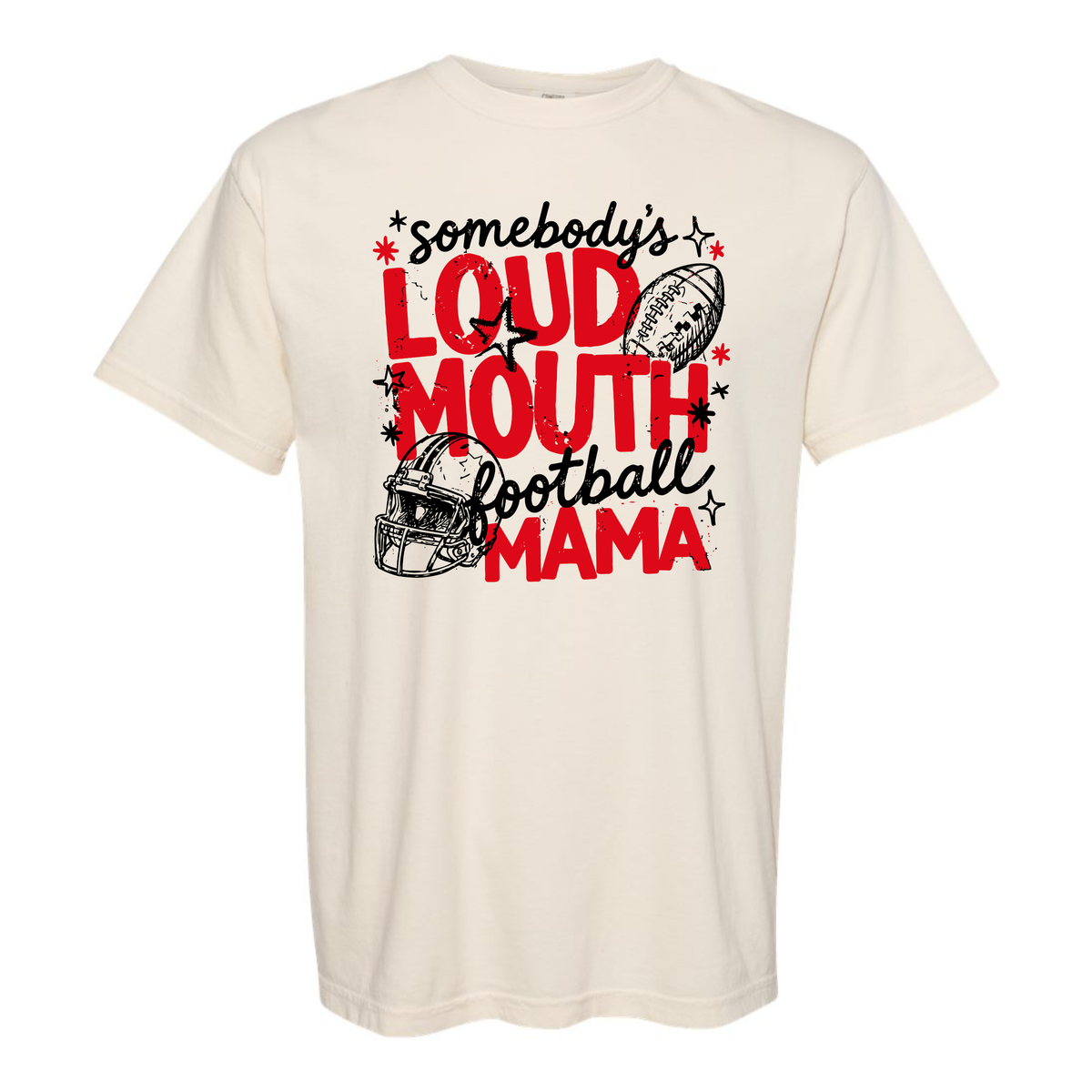 Custom Loud Mouth Football Mama Tee